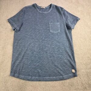 Marine Layer Short-Sleeve Vintage Heavy Slub Pocket T-Shirt Men's L Blue